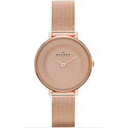 Image of Ditte rosa forgyldt quartz Dame ur fra Skagen, SKW2213